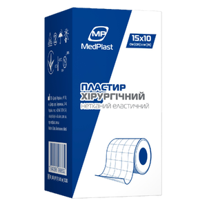 Пластир хірургічний нетканий еластичний, 15 см x 10 м