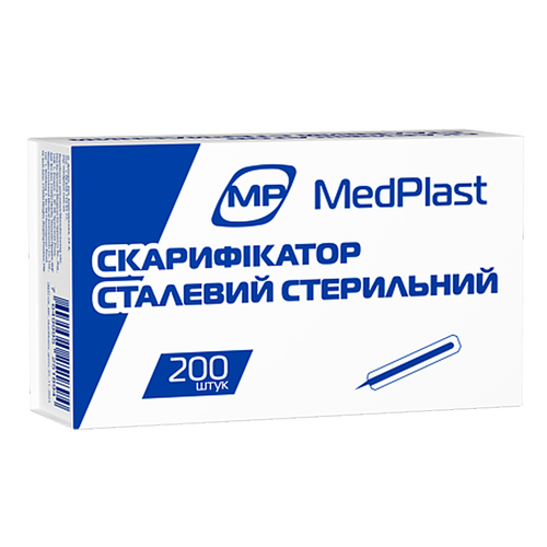 Скарифікатор сталевий стерильний 